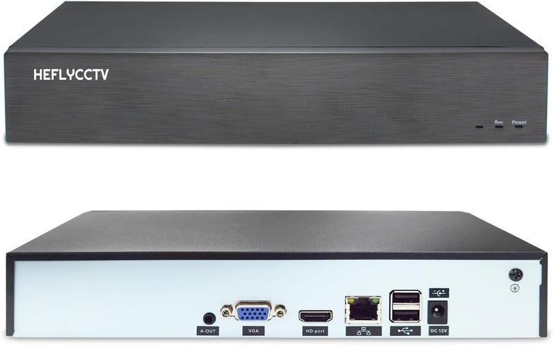 HEFLYCCTV 4K NVR 36CH (1080p/3MP/4MP/5MP/8MP) Network Video Recorder Supports up to 36 x 8MP/4K Security IP Cameras,36 Channel Surveillance Recorders with AI Motion Detection (Hard Drive Not Included) - Image 1